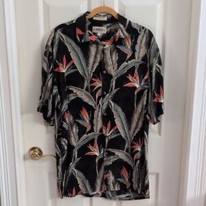Campia Moda Aloha Men's Short Sleeve Casual Button Up Hawaiian Shirt Size Medium